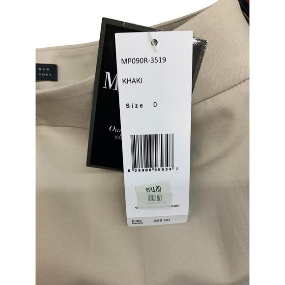 NWT Lafayette‎ 148 Gramercy Pants SZ 0 Khaki - Picture 6 of 9